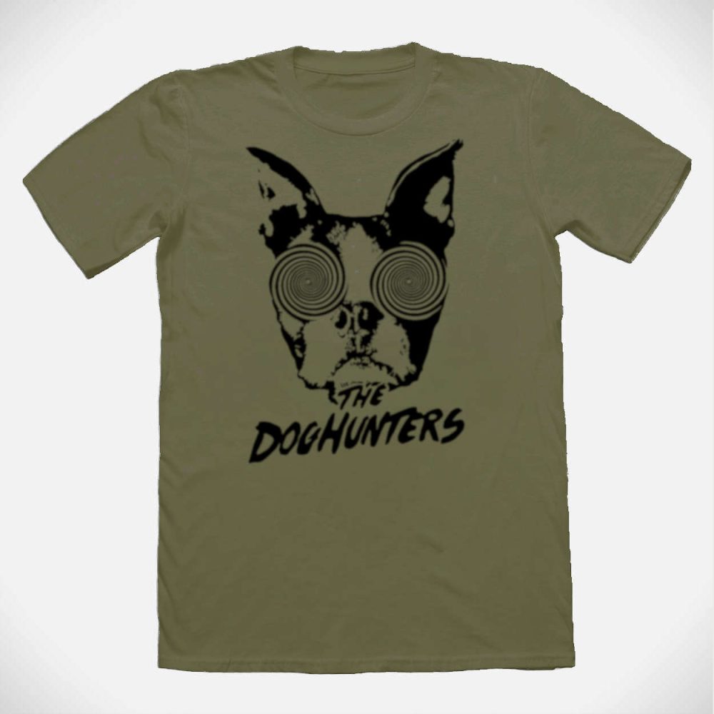 Grünes Band T-Shirt mit DogHunters Logo in schwarz